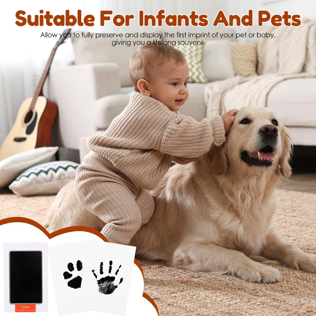Poduszka z czystym tuszem dla zwierząt - Stwórz trwałe wspomnienia z odciskami łap Twojego psa lub kota Zestaw do odcisku łapki dziecka Poduszka z czystym tuszem