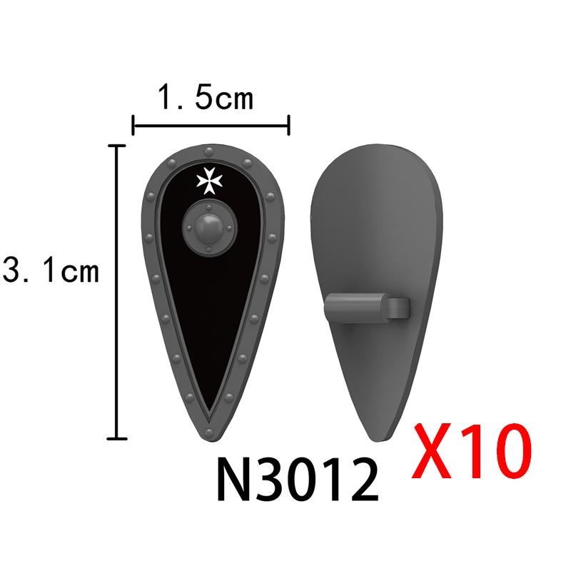 Medieval Knights Figures Accessories Building Blocks Officer Cloak Helmet Cape Armor Shield Black Eagle Red Lion Toys MOC Bricks