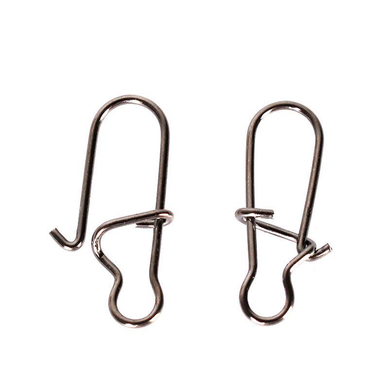Premium Stainless Steel Fishing Fastlock Needle Swivels Snap Duo-lock Hooks Tackle Set Of 100
