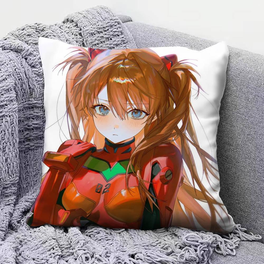 Asuka Langley Soryu Asuka Anime Girl Home Sofa Cushion Covers and Aecorative Custom Pillow Covers