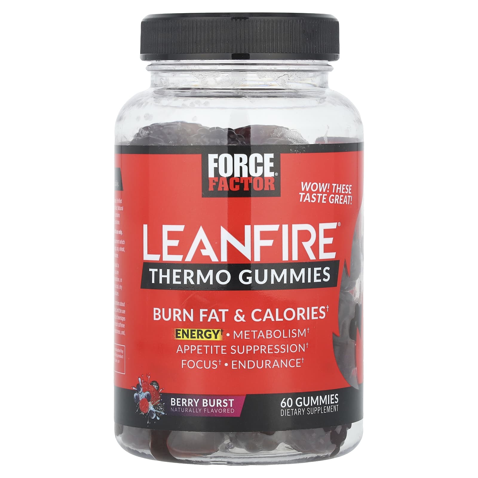 

Force Factor, LeanFire® Thermo Gummies, Berry Burst, 60 Gummies