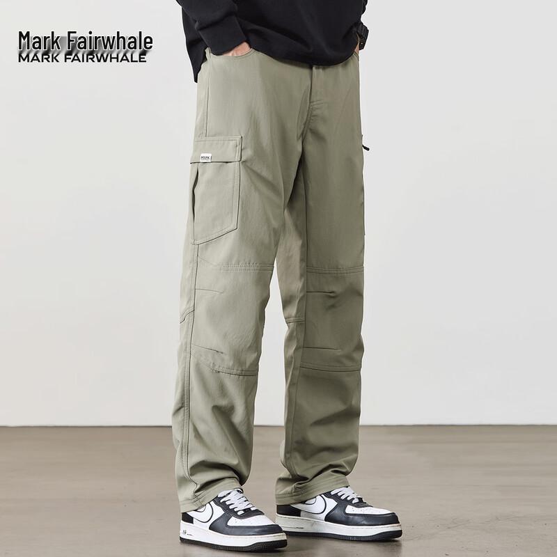 Mark Fairwhale Men's Workwear Multi-Pocket Straight-Fit Casual Pants
