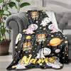 Custom Name Animals Theme Printed Blanket - Perfect for Couch, Bed, Travel & Outdoor Use | Machine Washable, Cozy & Durable.