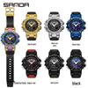 Sanda Harajuku-Style Black Technology Luminous Sports Electronic Men's Watch