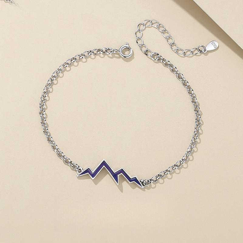 Original Temperature-sensitive Color-changing Oath Couple Bracelet A Pair of Male and Female Ins Cold Wind Bracelet