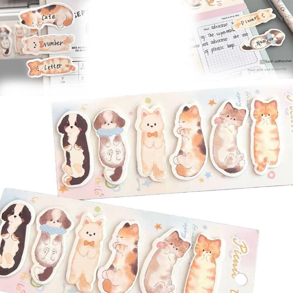 Cartoon Animal Sticky Notes Note Mark Memo Pads New Cat Index Tabs  School Stationery