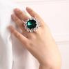 Sunflower Rhinestone Festival Gift Ring - Large Statement Piece for Daily Wear