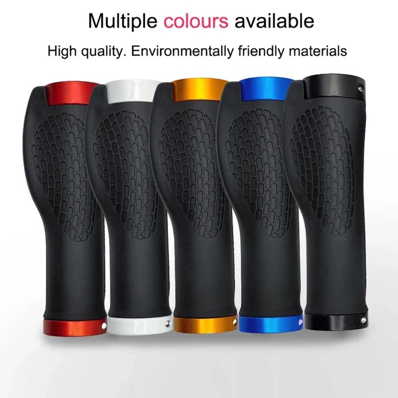Rubber MTB Bike Grips Handlebar Cover Rubber Soft Anti-Skid Bicycle Grip Alloy Lock Bar BMX Handle Cuffs Cycling Accessories