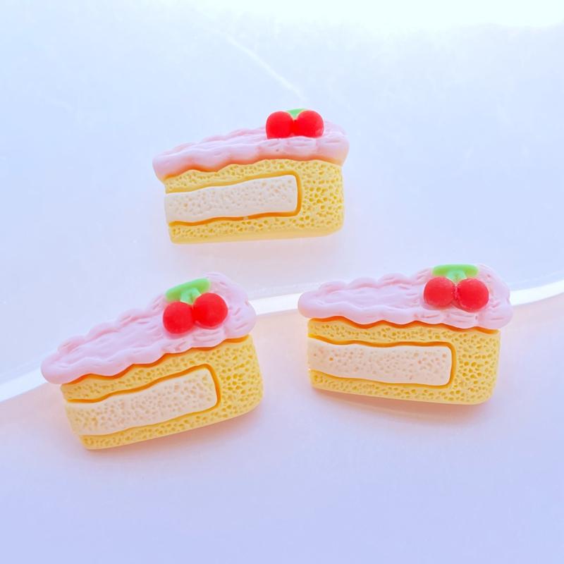 10Pcs New Cute Cartoon Cake, Ice Cream Series Flat Back Resin Cabochons Scrapbooking DIY Jewelry Craft Decoration Accessorie