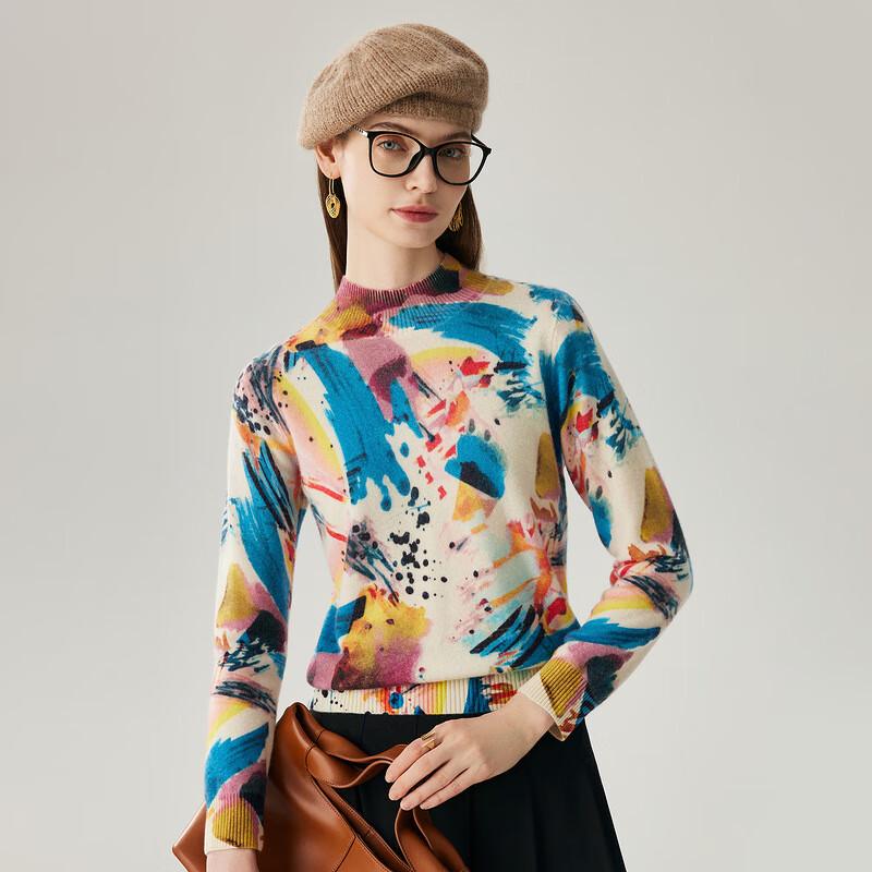 Zhaojun 2025 Autumn/Winter Women's 100% Cashmere Mock Neck Sweater