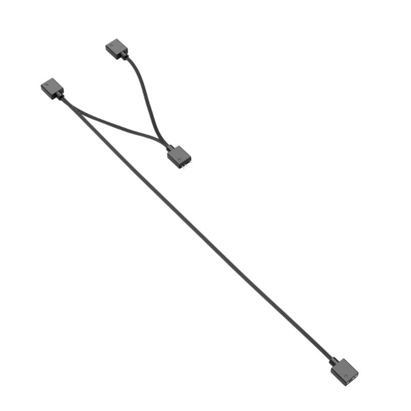 

Multiple PC Case Fan Support 3PIN ARGB Extension Cord ARGB Splitter Cable For Customizable PC Lighting Easy Plugs Design чёрный