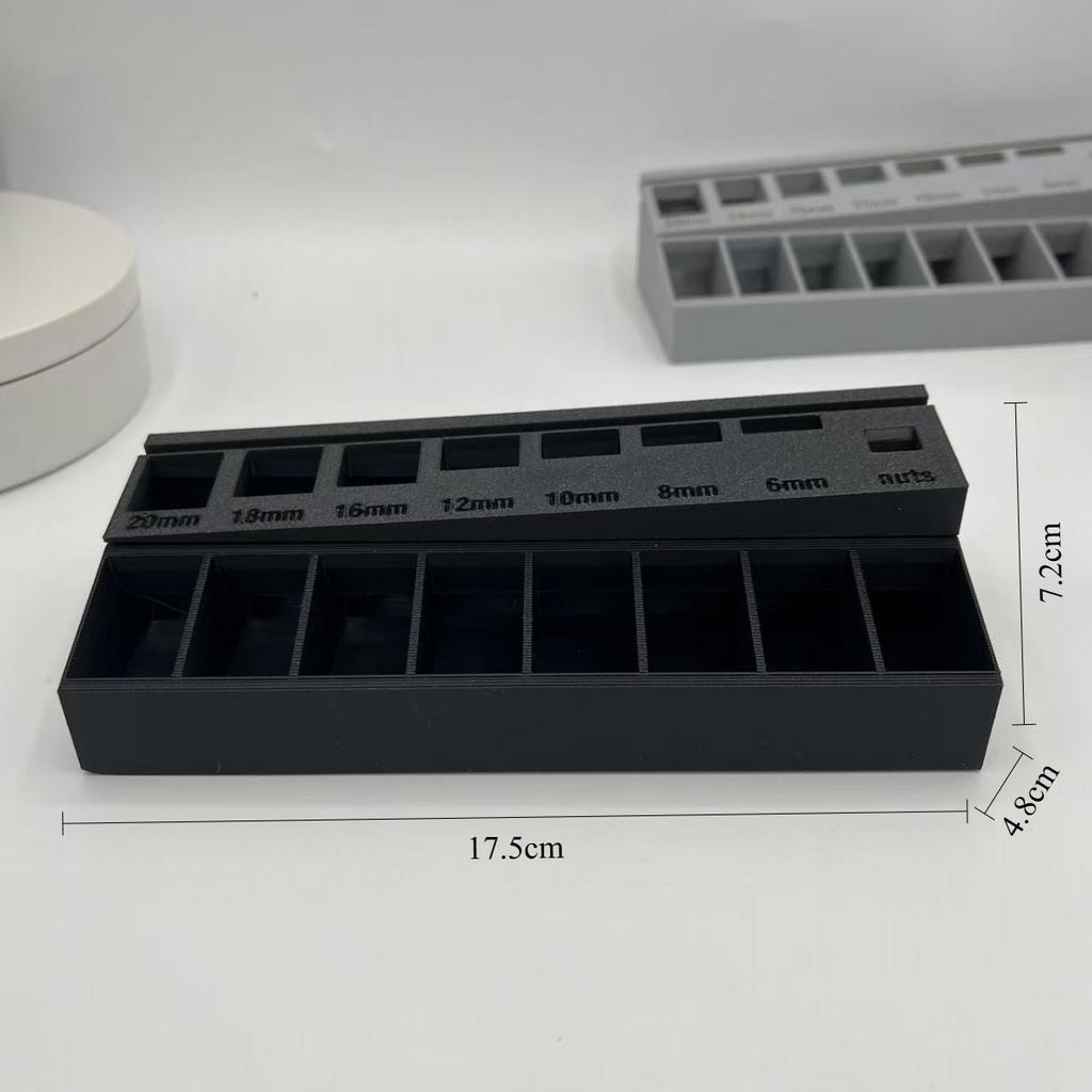 Sorter Portable Practical Screw Length Sorter Tray Organizer Store Nuts New With 7 Measuring Slots M3 Bolt storage drawers