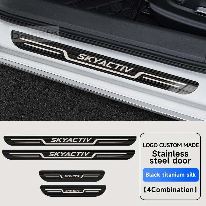AAGE1 Per MAZDA 3 6 SKYACTIV CX-30 Axela CX-5 Atenza CX-3 CX9 Auto Acciaio Inossidabile Pedale Soglia Porta Benvenuto Piastra Battitacco Decorazione Copertura