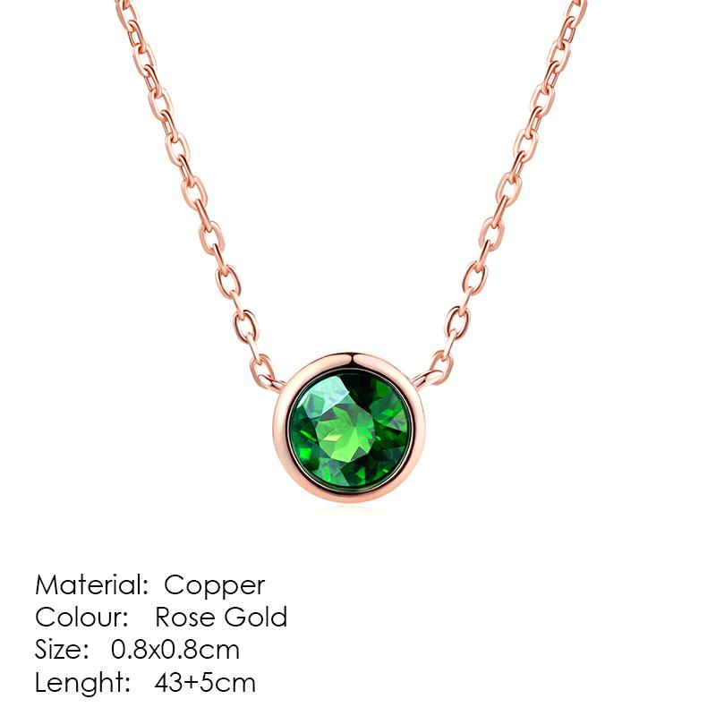 Fashion Crown Pendant Necklace for Women Retro Vintage Classic Rose Gold Cubic Zirconia Chain On Neck Trendy Jewelry N390