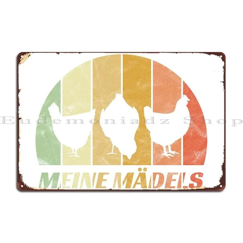 Landwirte Spruch Huehner Metal Sign Rusty Home Designing Print Classic Tin Sign Poster 20x30cm(7.8x11.8inch)