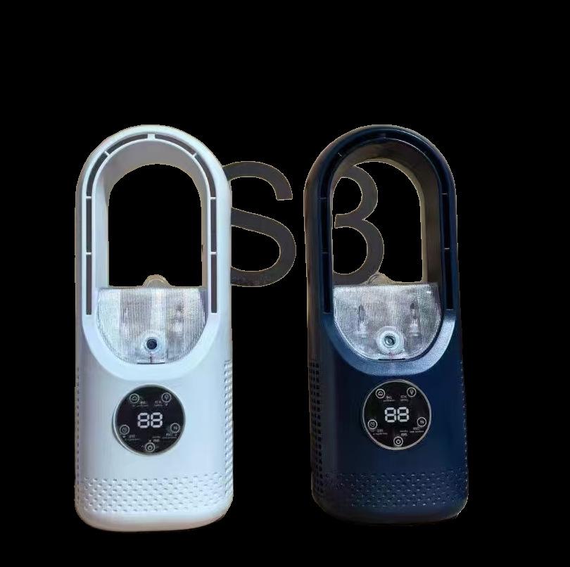 Five-Hole Mini Spray Fan: Portable, Folding, Clip-On, USB Chargeable Air Circulator with Light