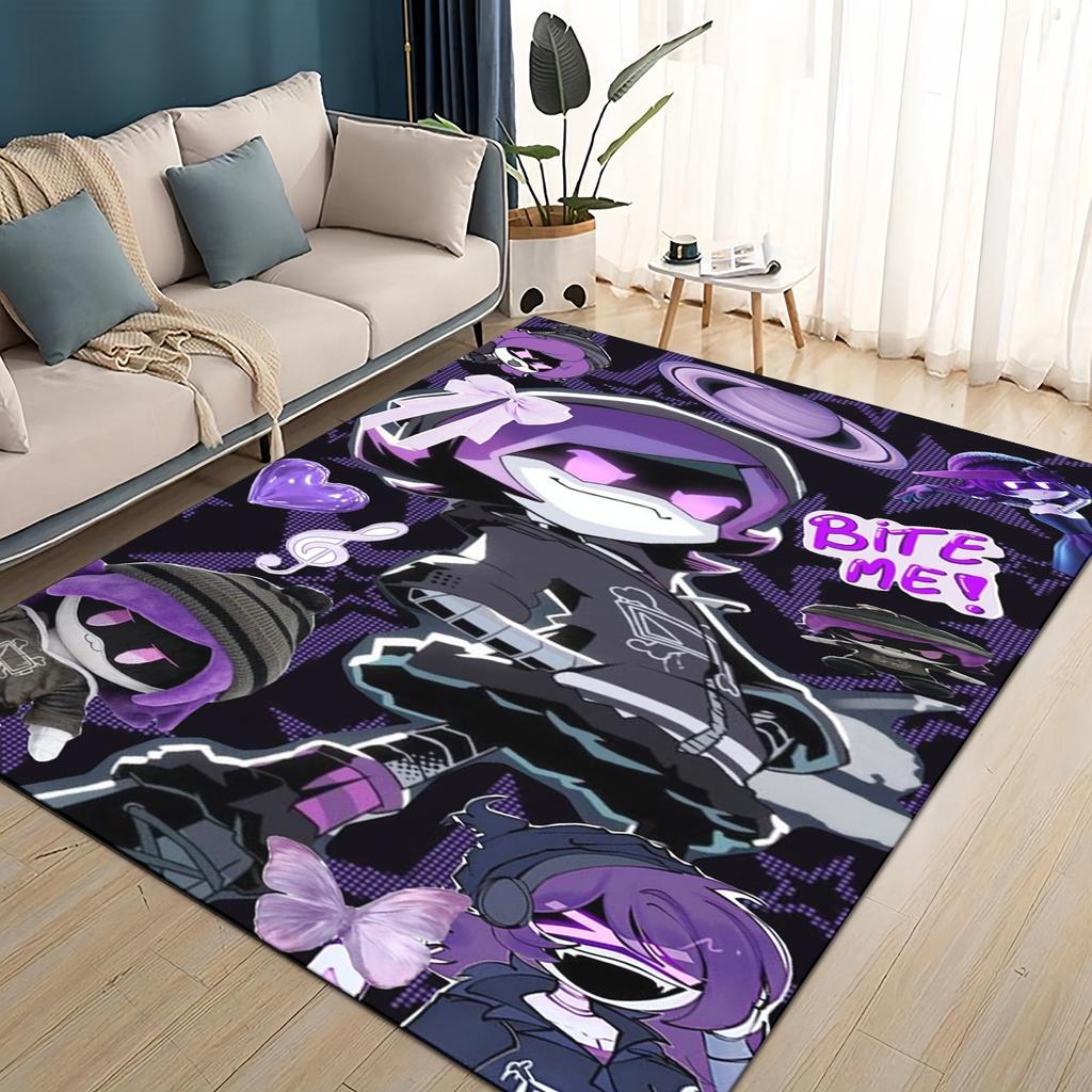 3D Print Murder Drones Cartoon Uzi V J Robot Gift Carpet Rug for Living Room Bedroom Home Sofa Decoration,kid Non-slip Floor Mat