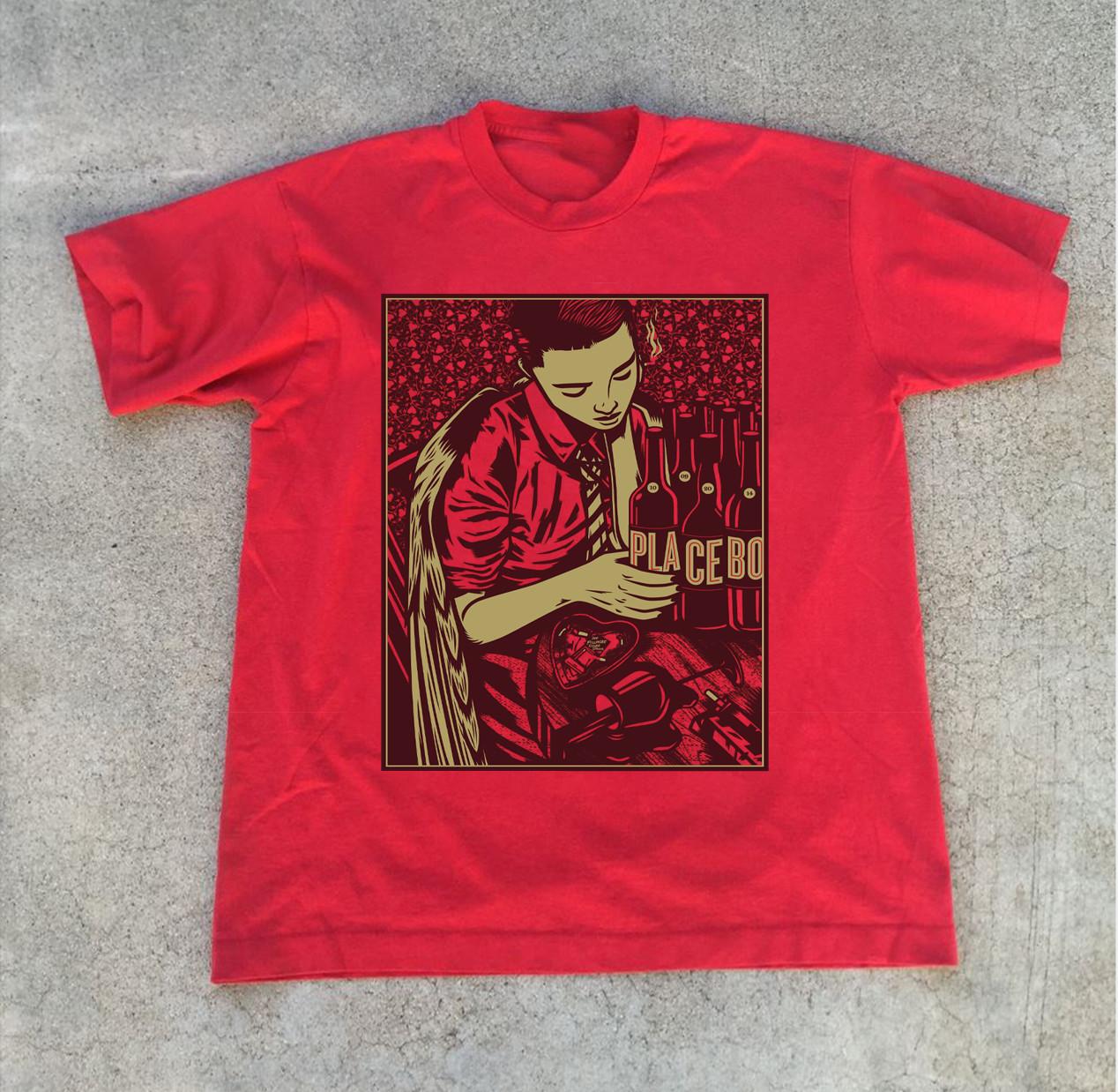 NEW Placebo Band Short Sleeve Red All Size Shirt AL69 S