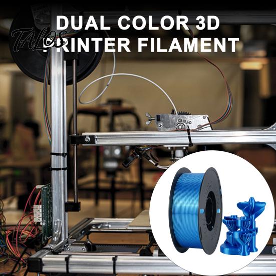 High Precision Filament Silk PLA 3D Printer Filament, 1.75mm 1kg Spool for Supply FDM Printers, Shiny Metallic DIY Ornaments and Models Smooth Finish