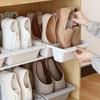 2PCS Nordic Style Oblique Plug-In Shoe Storage Rack Plastic Vertical Slippers Rack  Bedside