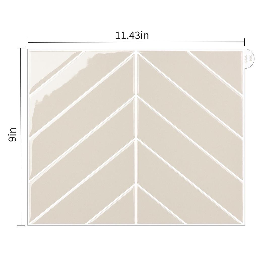 V-Shaped Waterproof Oil-Proof Self-Adhesive Decorative Wall Sticker for Home Beautification