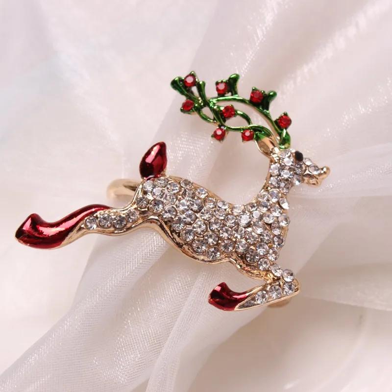 Christmas Metal Napkin Rings for Holiday Gatherings Thanksgiving and Christmas Table Decoration Formal Household Use