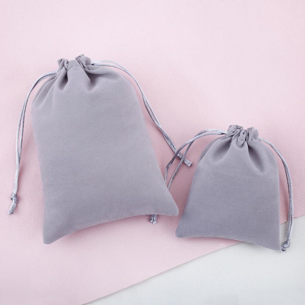 Velvet Drawstring Bag for Jewelry, Earphones, Coins, and Cosmetics Storage