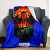 Stranger Things Upside Down Flannel Blanket Super Soft Warm Cozy Blanket For Sofa Bed Office Travel Allseason Home Decor Gift