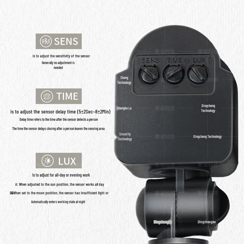 IP54 Dustproof Infrared Motion Sensor Wall Switch with Base