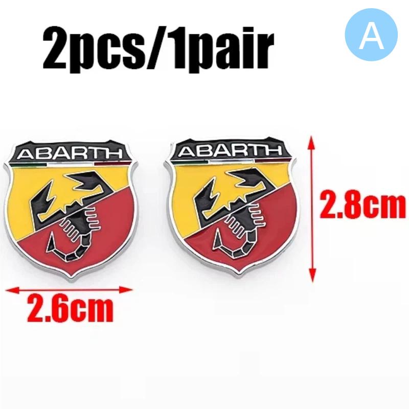 3D Abarth scorpion metal Car Fender side logo Rear Bumper tail door trunk car rear Emblem sticker styling Accessories