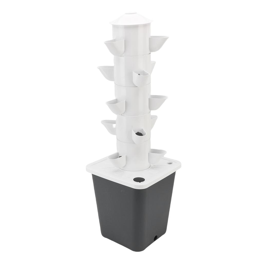 Torre Idroponica Verticale 15 Fori 10L Acqua Torre di Piantagione Verticale Salvaspazio per Casa Scuola