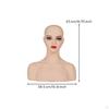 Mannequin Head with Shoulders Skin-Toned Hairpiece Stand Lifelike