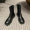 Autumn New Women Leather Boots Fashion Versatile and Comfortable Shoe Sexy and Trendy Short Boot Low Cut Casual Female Footwear