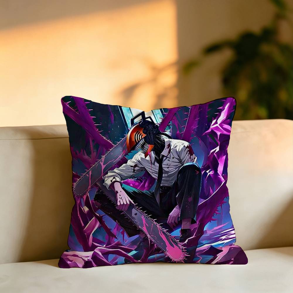 Hot Anime Character DDenji Square DoubleSided printed Pillow Case Bedroom Bedside Pillow Sofa Cushion Cover