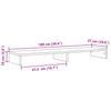 Dual Monitor Stand White 100 X 27 X 10 Cm Engineered Wood