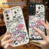 Phone case: 2D flat, suitable for Samsung Galaxy A34 A35 M05 M06 S20 S22 S21 FE Plus 5G protective case, purple heart, perfect Christmas and Halloween