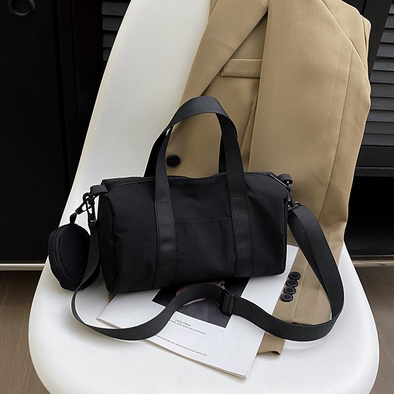 Casual Simple Handbag, Textured Shoulder Bag, Large Capacity, Beautiful Cross-body Travel Fitness Bag
