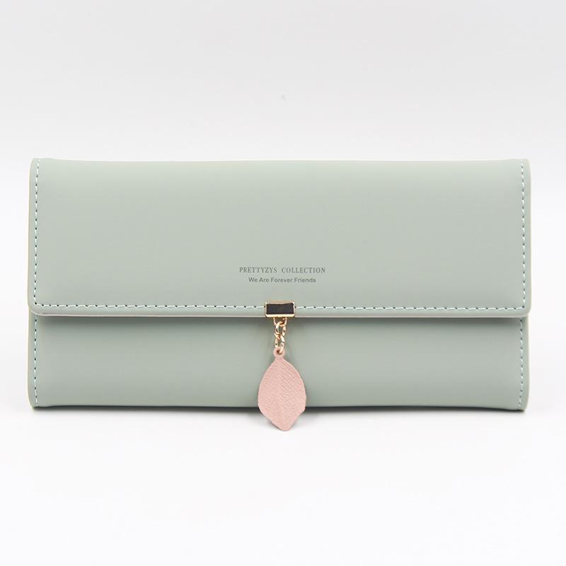 Korean Style Women's Leather Clutch – Zipper Buckle Wallet with Large Capacity