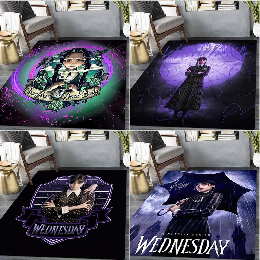 1 Tapis Imprimé Mercredi - Tapis de Décoration Intérieure Pour Salon Chambre Sol Espace Chaise d'Ordinateur