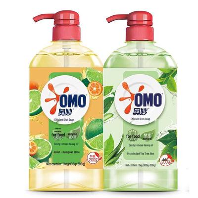 Dishwashing Liquid, Tea Tree & Kumquat Lime, Food-Grade Enzyme, 4x1.1KG Pack