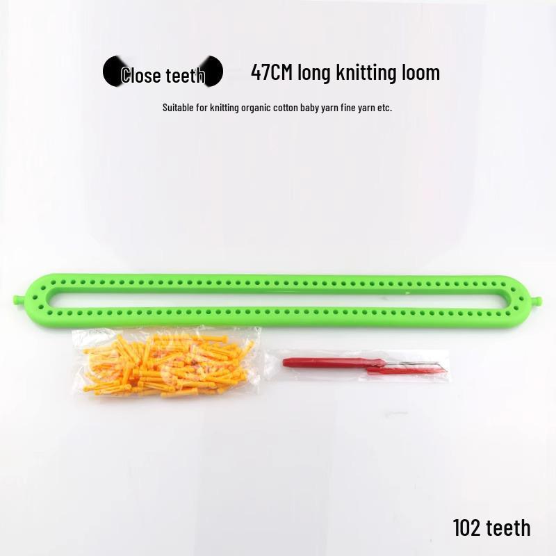 Set de instrumente de tricotat DIY: Mașină de tricotat cu dinți fini pentru eșarfe și pulovere.