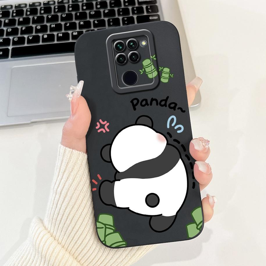 For Xiaomi Redmi Note 9 Case Cute Cartoon Panda Rabbit Liquid Silicone Shockproof Bumper on Xiomi Redmi Note 9 Cover Note9 Funda