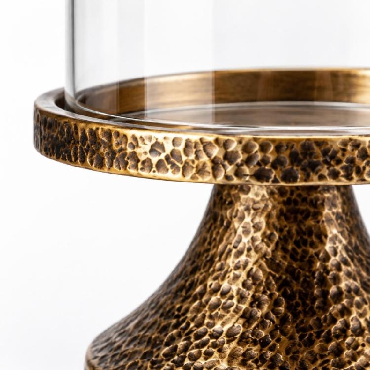 No-Assembly Candle Holders with Clear Glass Shade for Waxes, Tea Light, or LED Candle Displays and Decorative Arrangements