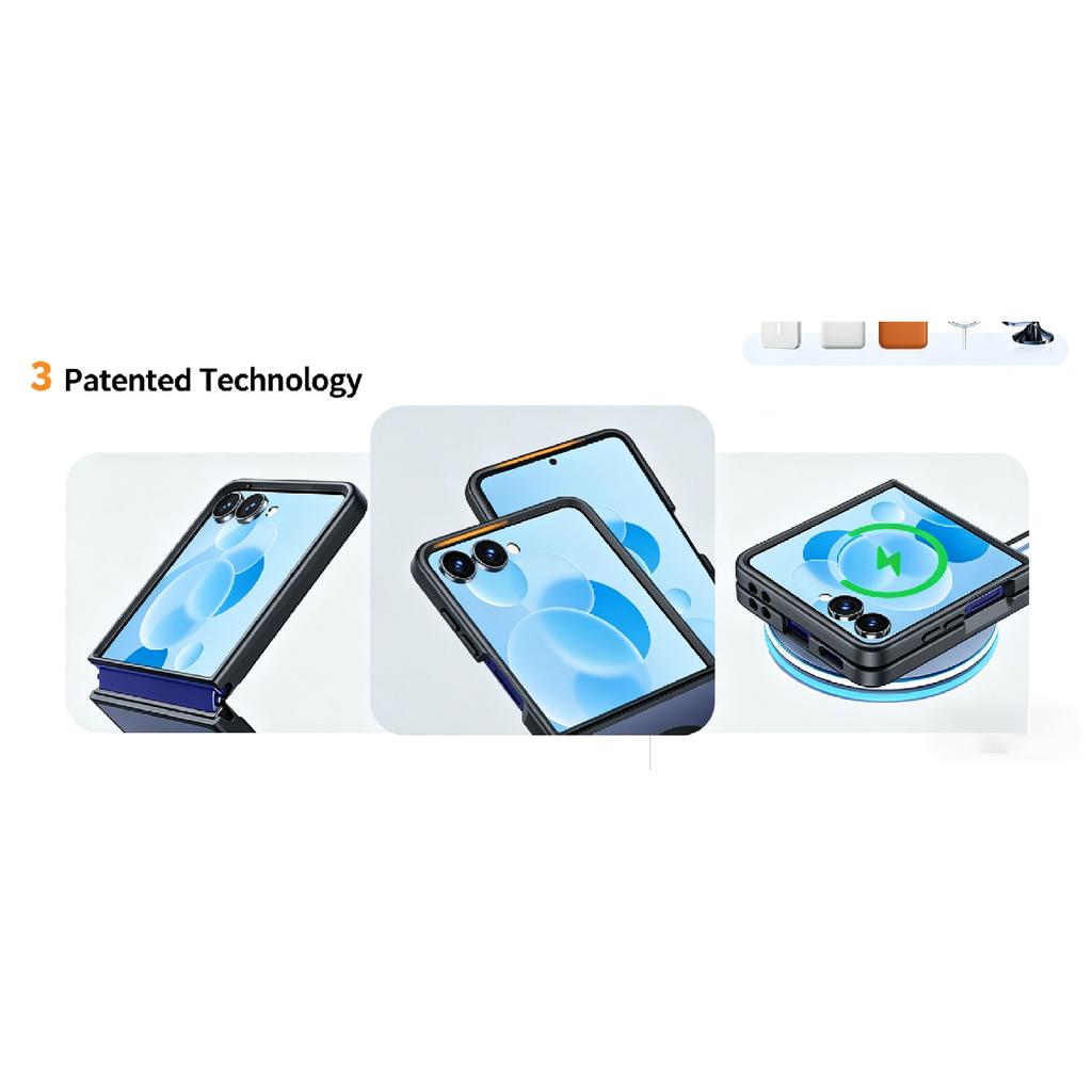 Suitable for Samsung ZFlip 20% Off Foldable Phone Case, Matte Skin-feel Magnetic Protective Cover, Zflip7 Integrated Anti-drop Transparent Case