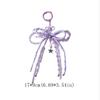 Plaid Pearl Bow Key Ring Zinc Zinc Alloy Y2k Bag Pendant Versatile Bowknot Keychain  Hanging Accessories
