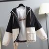 Women Windbreaker Spring Autumn Hooded Coat Fashion Trench Coat Elegant Jacket Top Loose Outwear