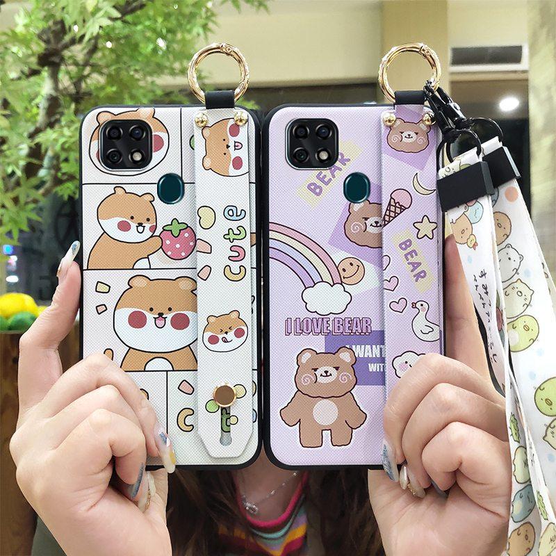 Anti-dust Wrist Strap Phone Case For ZTE Blade V2020 Vita/Blade20 Smart/10 Smart Kickstand Phone Holder Anti-knock Cute