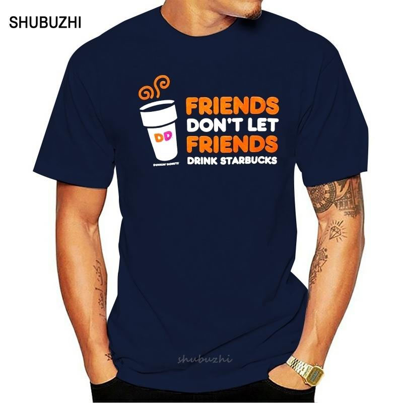 

Dunkin Donuts Don t Let Drink Brown T Shirt мужская футболка летняя брендовая футболка европейского размера 6XL