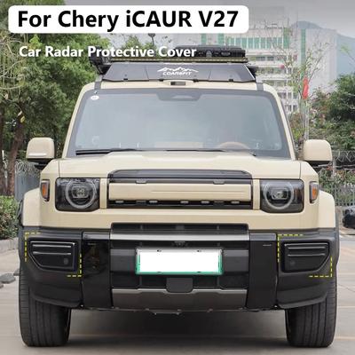 For Chery iCAR V27 iCAUR V27 Esteo V27 2026 ABS Black Car Radar Sensor Cover Front Rear Bumper Guard Protective Trim Kit