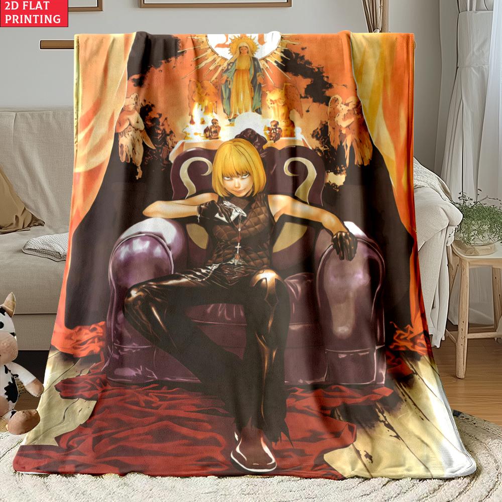 

Light Yagami & Shinigami Print thin Flannel Blanket for Living Room,Sofas Blankets,Lunch Break,blankets fluffy blanket 130x150cm